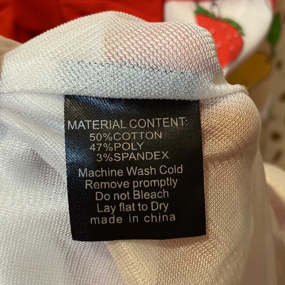 Sourpuss White Dress with Red Accents and Fruit Print - Picture 10 of 11
